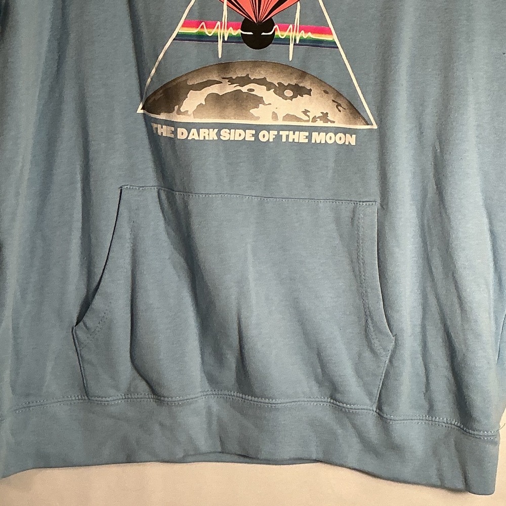 Pink Floyd Dark Side of the Moon Graphic Hoodie Blue Rock Band Sweatshirt - Picture 10 of 16